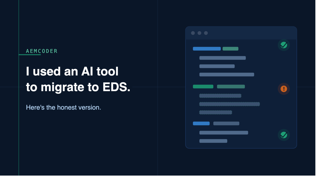 I used AEMCoder on a real migration POC. Here's the honest version.